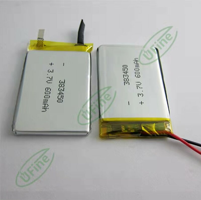 Ufine Baterai Polimer Lithium-Ion 383450 (600 Mah) Navigator Speaker Kecil 3.7 V Mainan Papan Perlindungan Digital