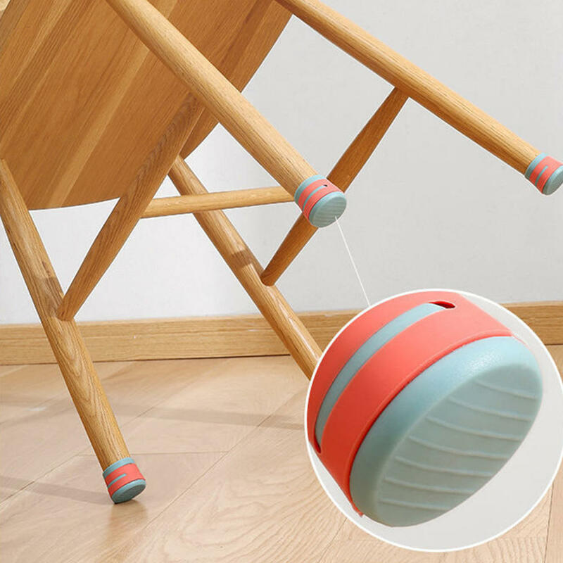 4 pezzi di protezione universale per gambe in silicone per mobili coprigambe per sedie coprigambe antiscivolo per pavimento rotondo