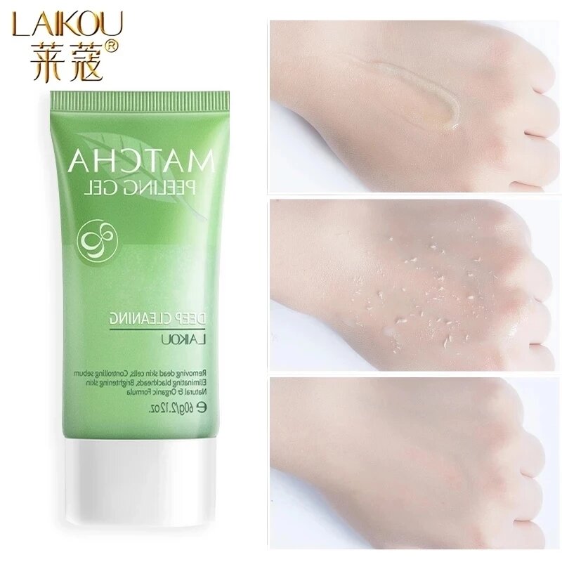 LAIKOU-Gel exfoliante Matcha para el cuidado de la piel, exfoliante Facial hidratante, blanqueador, exfoliante de reparación nutritiva, crema Facial