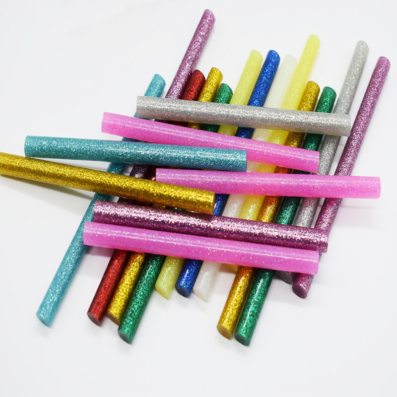 Coloridos Hot Melt Glue Sticks para Glue Gun Craft, caixa do telefone, acessórios de reparo do álbum, adesivo, 7mm x 100mm, 10pcs