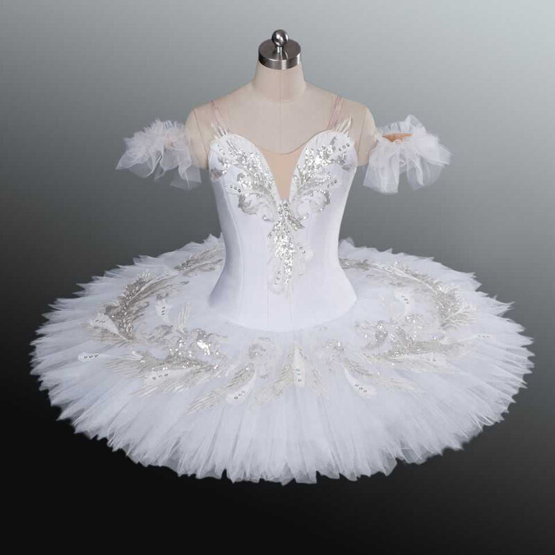 Klasik profesional balet Tutu anak-anak dewasa putih angsa danau Pancake Tutu balerina pesta kostum tari gaun balet anak perempuan wanita