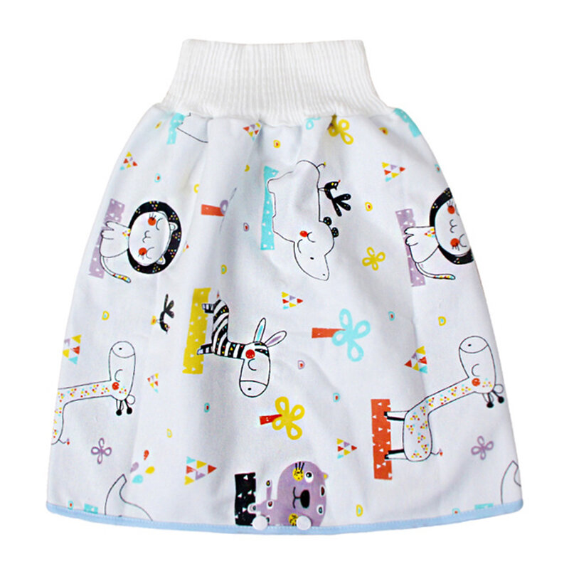Comfy Cartoon Children Leak-proof High Waist Belly-protecting Diaper Skirt Breathable for Kids H7JP