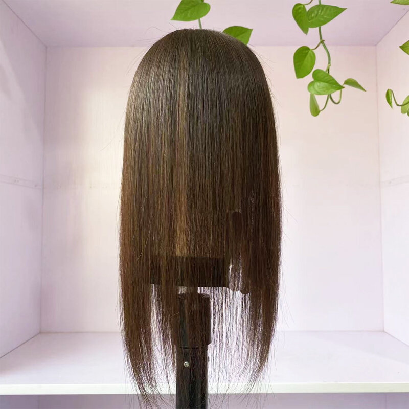 Dziewicze włosy Topper 12x13CM klip w obwodzie jedwabny Top ludzkie kawałki włosów dla kobiet europejska oddychająca skóra zamknięcie bazy