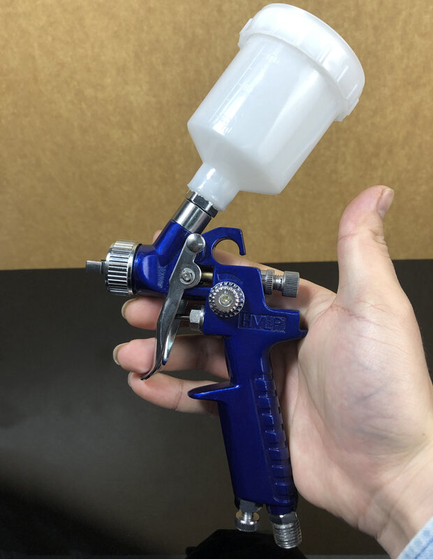HVLP-Mini pistola de pintura en aerosol para reparación, aerógrafo sin aire de 1,0mm/0,8mm para pintura de coche, herramienta neumática, pulverizador de cepillo de aire H2000