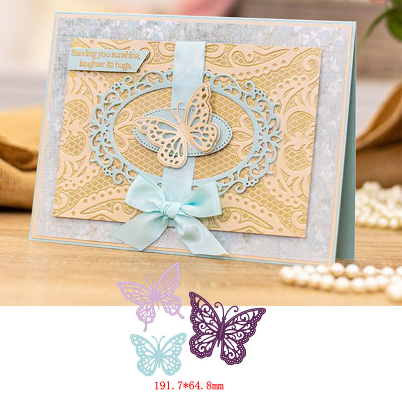 Beautiful Hollow Butterfly 3 styles Insect Ornament Metal Cutting Dies Scrapbooking Paper DIY Cards Crafts Embossing New 2019