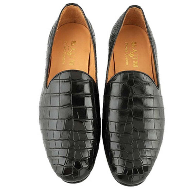 Eyugaoduannanxie crocodilo sapatos masculinos solas de couro manual Tailândia Set pé crocodilo sapatos masculinos