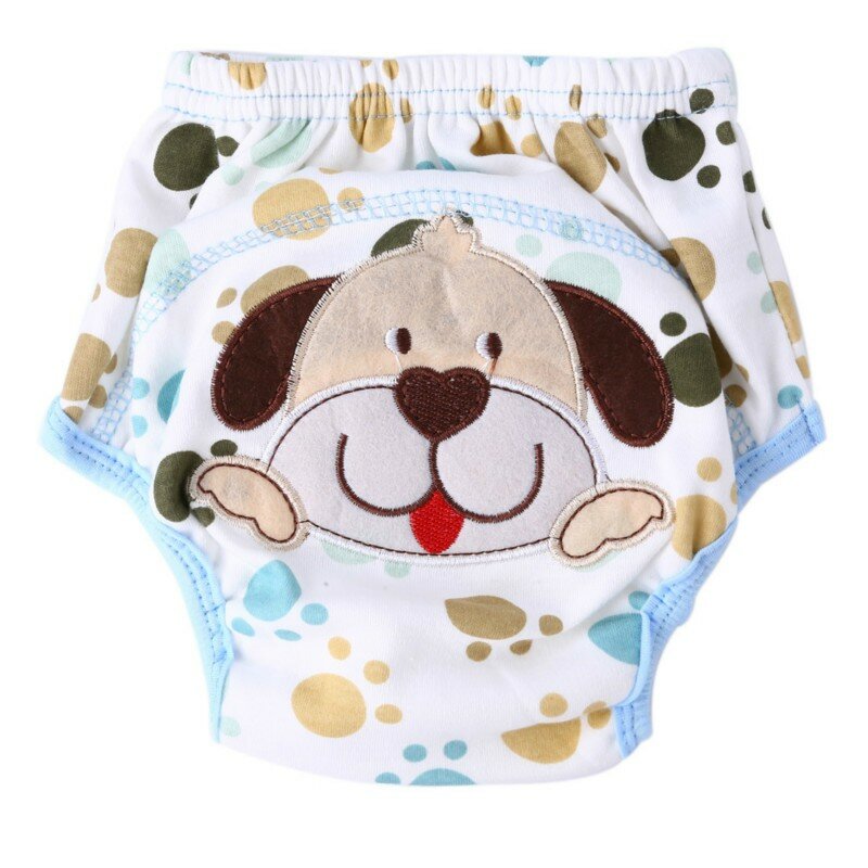 Cartoon Training Pants Briefs Washable Underwear Infant Baby Boys Girls Cotton Waterproof Reusable Nappy Diaper 5pc/lot