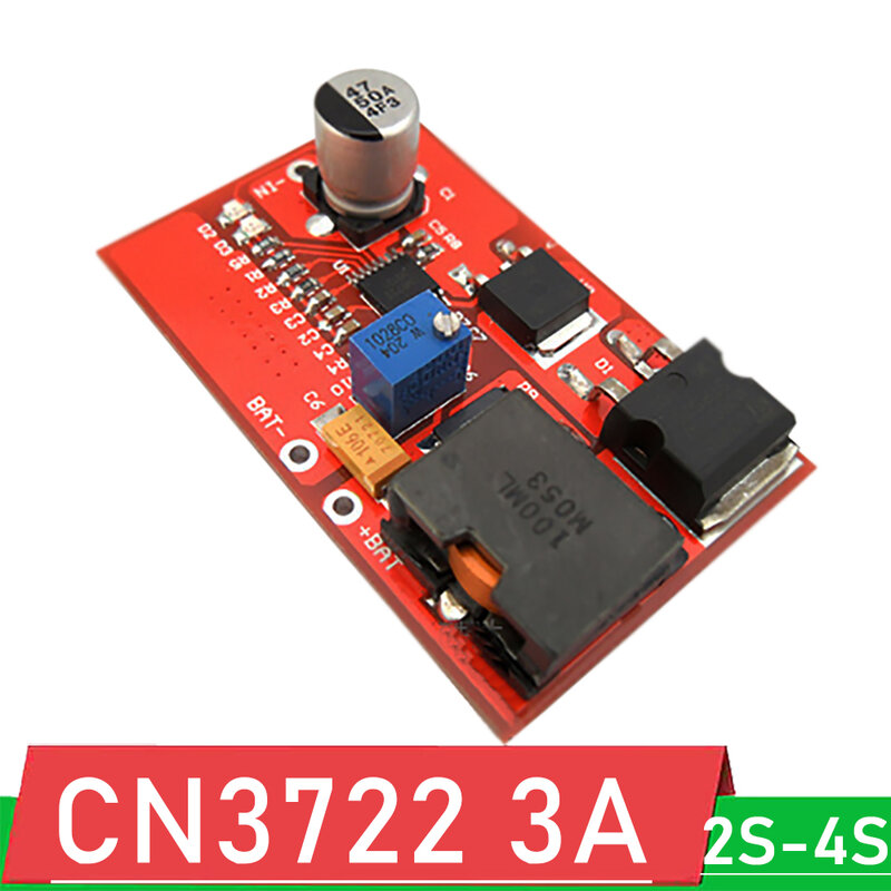 CN3722 3A Mppt Zonnepaneel Controller 7.4V 8.4V 12V 2S 3S 4S Lifepo4 Li-Ion lithium Batterij Controle Module Opladen 18V