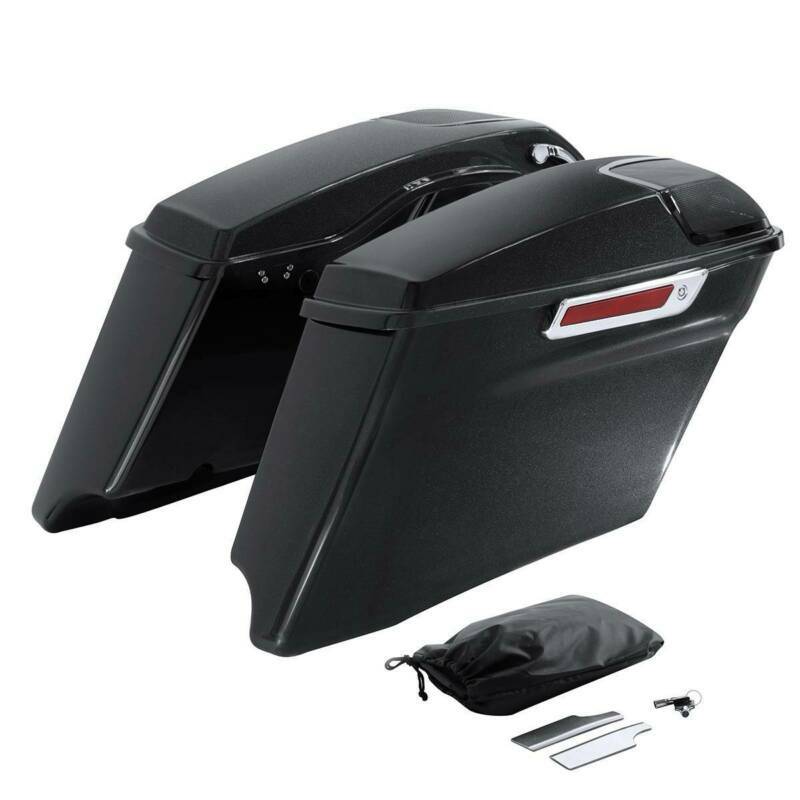 Motorcycle 4" Extended Saddlebag Lid Kit For Harley CVO Touring Road King Street Electra Glide Ultra Classic 2014-2022 2020 2019