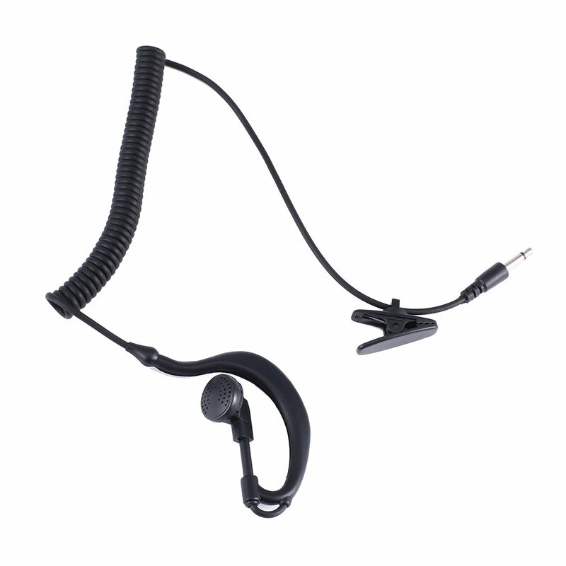 Gancho de orelha macio em forma de g, fone de ouvido com plug de 3.5mm e transmissor de rádio icom da motorola, walkie talkie, barra de ouvido