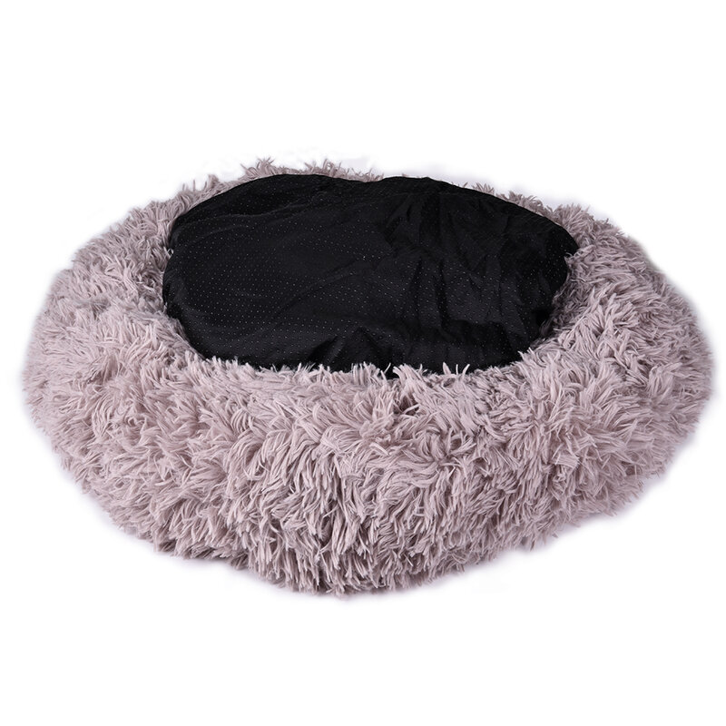 Okrągłe łóżko dla zwierząt zmywalne zestawy toaletowe długie pluszowe psy koty Super miękka bawełna zimowe ciepłe maty do spania Sofa dla kotów Nest