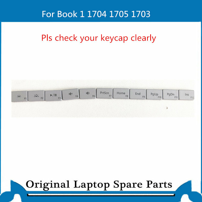 Reemplazo de tapa de tecla de teclado de EE. UU. Para Surface Book 1 13,5 pulgadas Keycap 1704 1705 1706 estándar de EE. UU.
