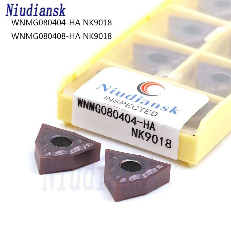 Wnmg080404 ha wnmg080408 ha nk9018 torneamento inserções cnc torno ferramentas inserções de carboneto aço inoxidável especial torneamento torno cortador