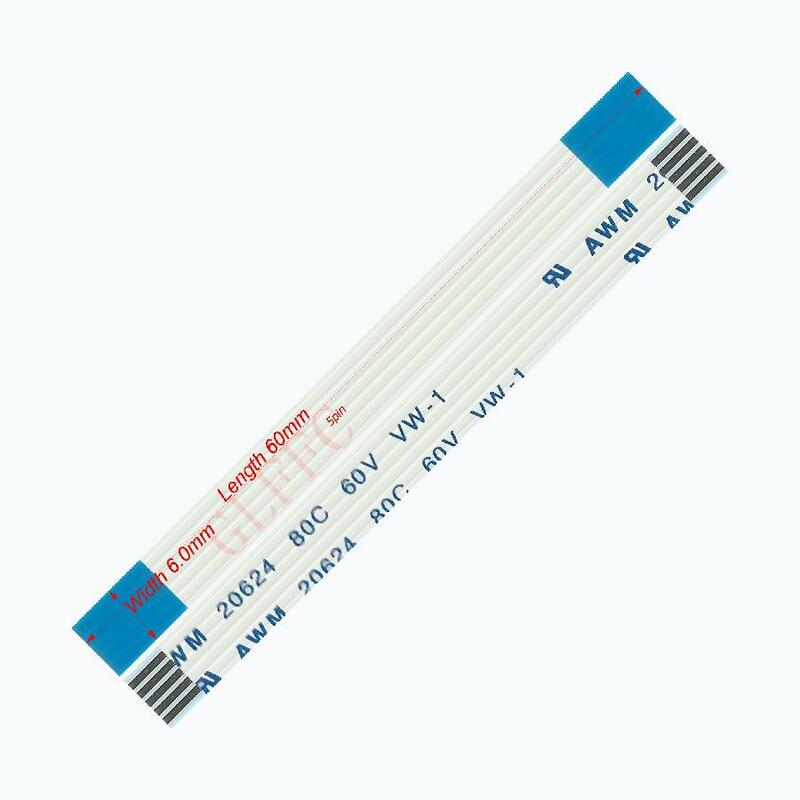 5pin 1.0pitch 60mm-280mm A-type Flexible Flat Cable FFC awm 20624 ROHS for TTL LCD DVD Computer
