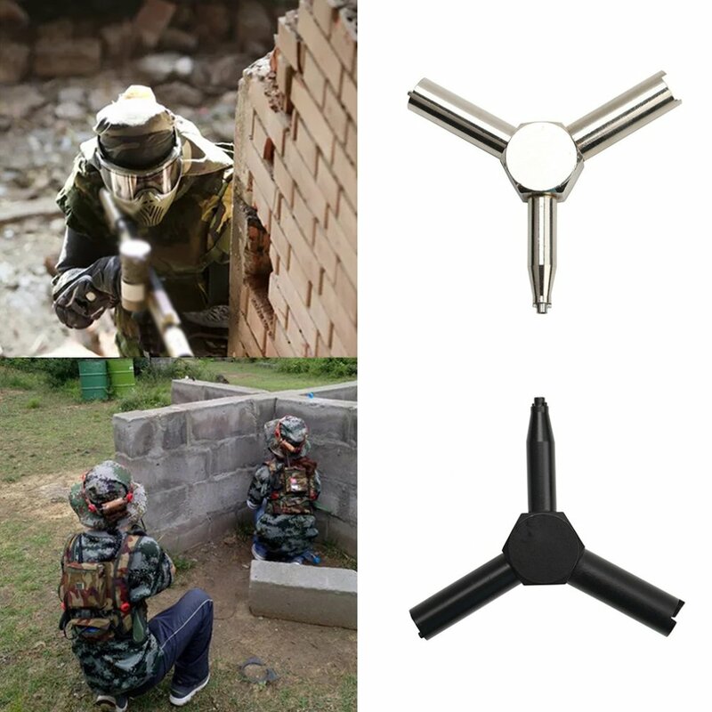 Outdoor hunting Gas Valve Key Steel Triple Army Force Magazine Charging Tool For GBB AEG KSC WA Airsoft Gun Shooting