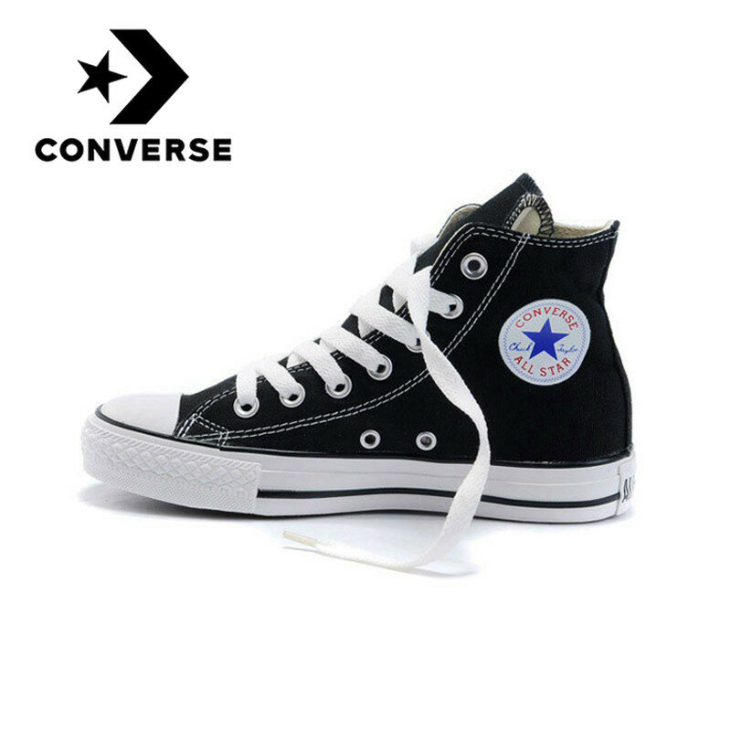 Original auténtico Converse ALL STAR clásico de alto-top Unisex zapatos de skate zapatos de encaje-Calzado de lona en blanco y negro 101010