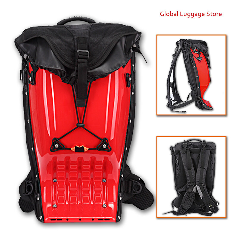 25L Moto équitation coquille dure bagages sac à dos épaule étanche Motocroos/Moto course protection goutte ABS réservoir sacs