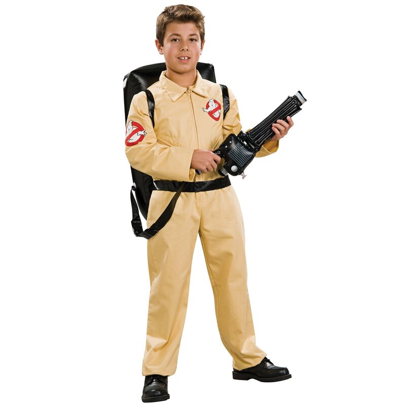 Kostum Halloween Anak Cosplay Ghostbuster Tema Film Cocok untuk 3-9 Tahun Pakaian Jumpsuit Anak