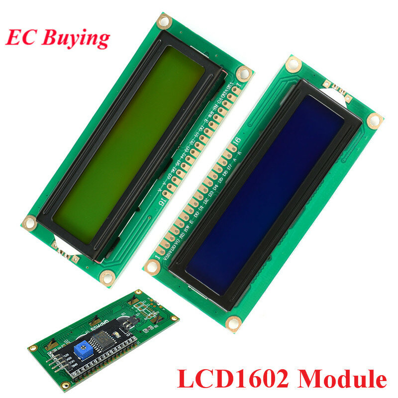 Plaque d'adaptation pour Ardu37, écran LCD Tech, bleu, jaune, vert, IIC, I2C, hospit1602, 1602A Display Tech, 16x2, 16x2, 5V, 1602
