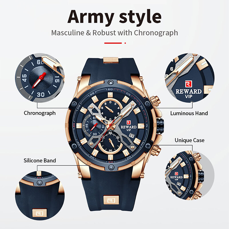 2021 nowa nagroda męskie zegarki niebieski wodoodporny Top marka luksusowe Chronograph Sport zegarek kwarcowy mężczyźni zegarek Relogio Masculino