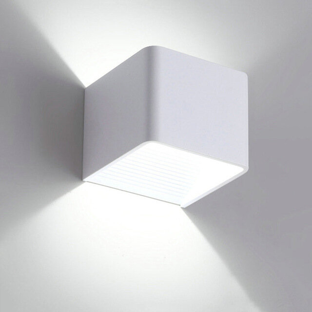 Cube COB-Lámpara LED de pared para iluminación interior del hogar, candelabro moderno de aluminio, 6W, 85-265V, para mesita de noche y pasillo