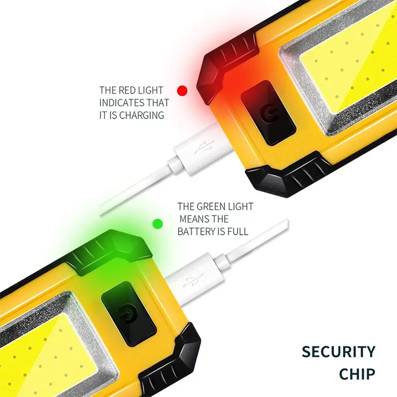 LED Isi Ulang Lampu Kerja Portabel Magnet COB Lampu Kerja 30W Logam Menggantung Kait 3 Mode Pencahayaan untuk Mobil Memperbaiki Berkemah