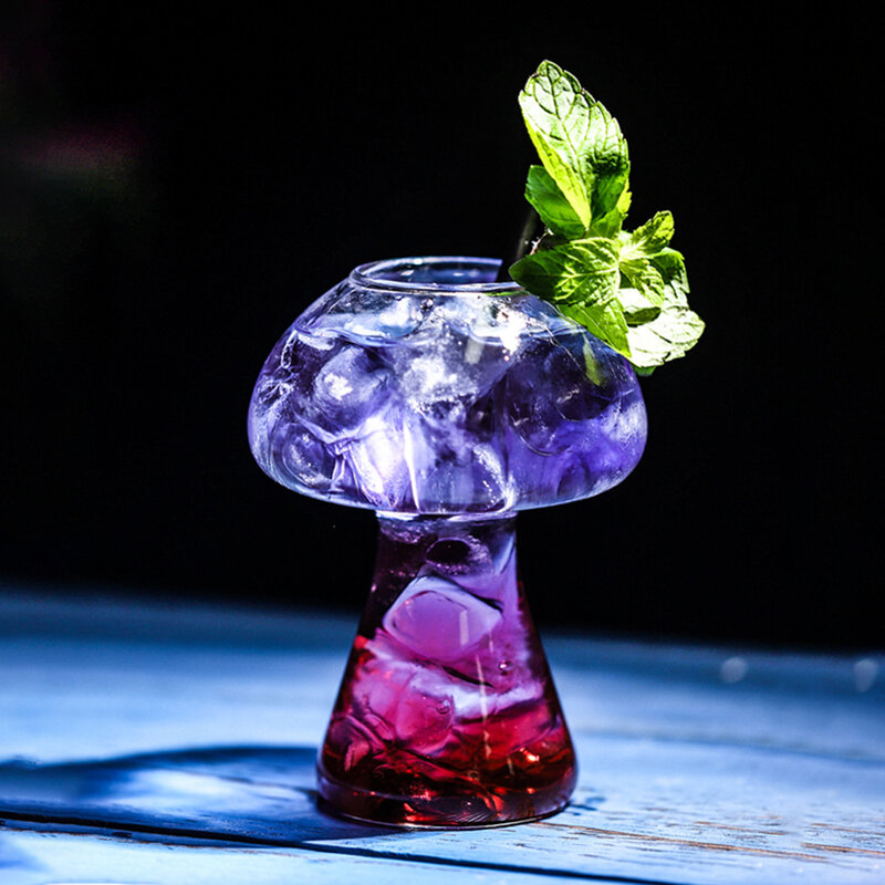 Verre à Cocktail à champignons gastronomie moléculaire | Rectification de Bar, bière spéciale, verres à vin, coupe glacière