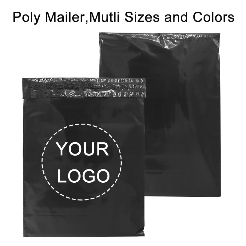 50PCS Kustom Logo Poli Mailer Empuk Amplop Kurir Penyimpanan Tas Pos Hadiah Kemasan Empuk Pengiriman Gelembung Amplop