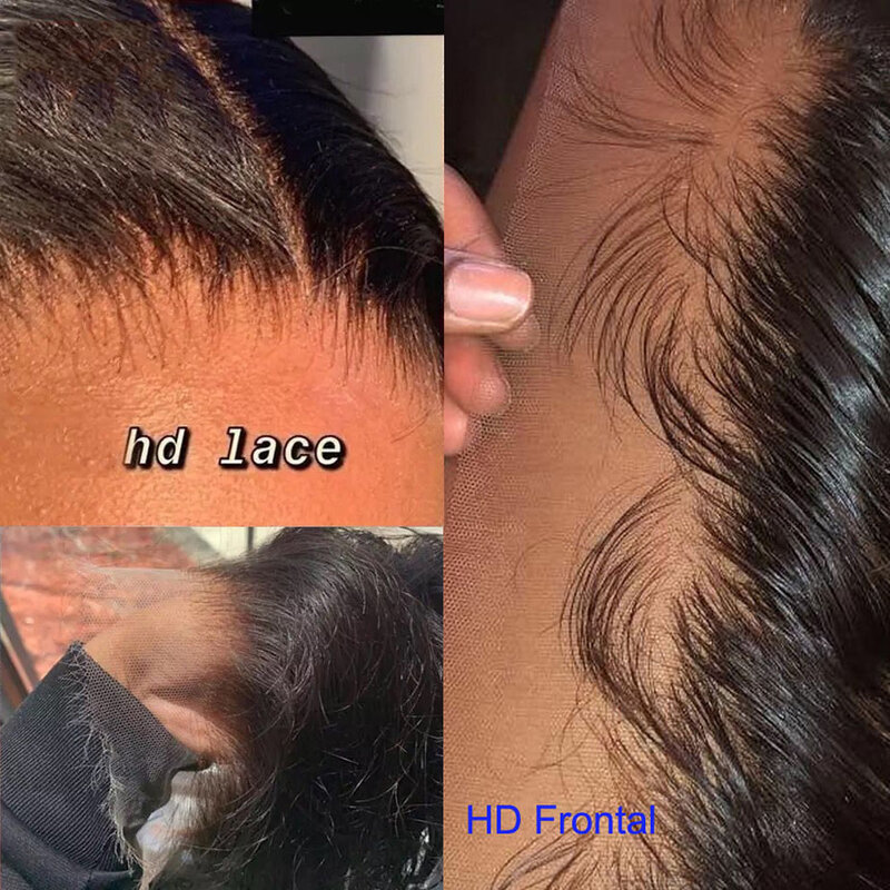 HD Lace Frontals Pre Plucked Ear to Ear 13X4 HD Lace Frontal Closures Transparent 13x6 Lace Frontals Brazilian Straight Frontal