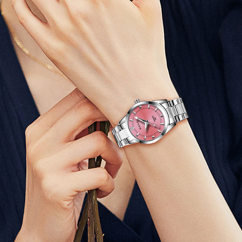 Montre à quartz de luxe pour femme, montre-bracelet féminine, diamant, horloge pour fille, affaires, dames, marque supérieure