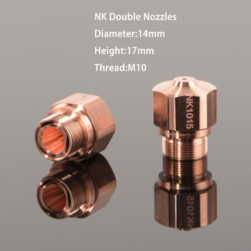 OEM Kualitas Tinggi HK NK Nosel Pemotong Laser Serat untuk HanKwang Highyag Mesin Logam Bystronic Dia14mm H17.5 Mm Benang 10Mm