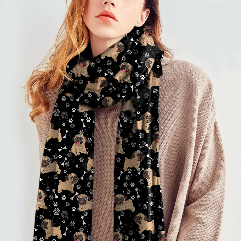 Bonito rhodesian ridgeback 3d impresso imitação cashmere cachecol outono e inverno espessamento quente xale cachecol