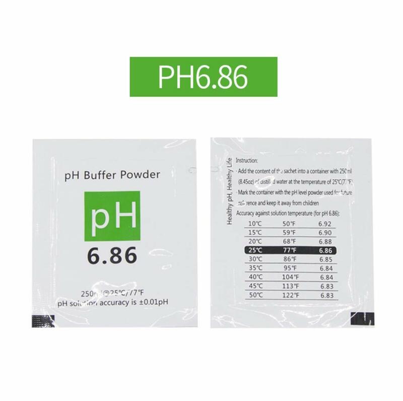 Medidor de PH, punto de calibración, amortiguador de PH, medición de polvo ORP 256mv, solución de calibración para medidor de prueba de PH 6,86 4,00 9,18