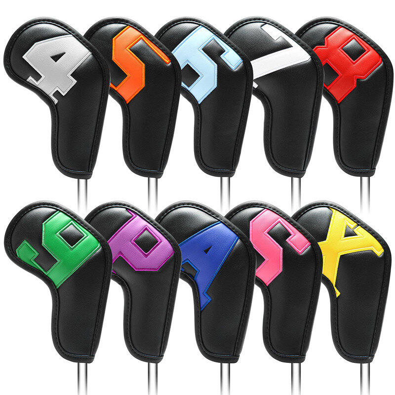 Gradients Number Golf Iron Head Covers Iron Headovers Wedges Covers 4-9 ASPX 10pcs Golf fan supplies