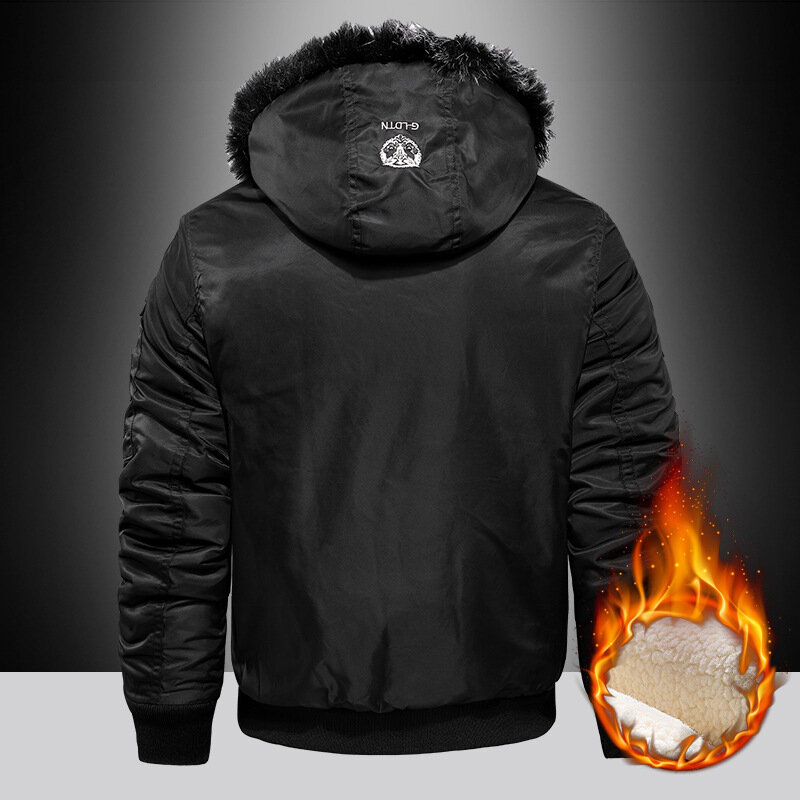 아웃도어 캐주얼 다운 및 파카 코트, 오버사이즈 플러스 벨벳 두꺼운 2024 브랜드, 따뜻한 겨울 남성 블랙 레드 패딩 오버사이즈 재킷