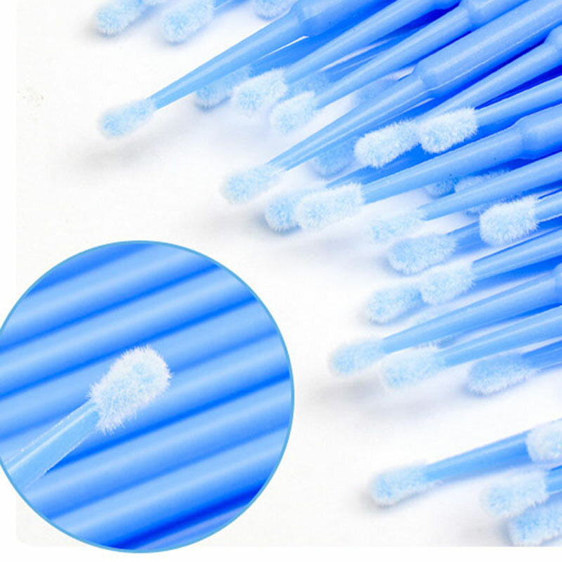 100 pçs/lote escovas de cílios descartáveis cotonete microescovas ferramentas de extensão de cílios individuais remoção de ferramentas aplicadores
