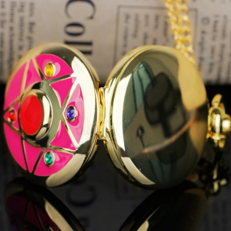 Японские Карманные часы с ожерельем для косплея из аниме фильма, часы в стиле стимпанк с подвеской-цепочкой, мужские часы