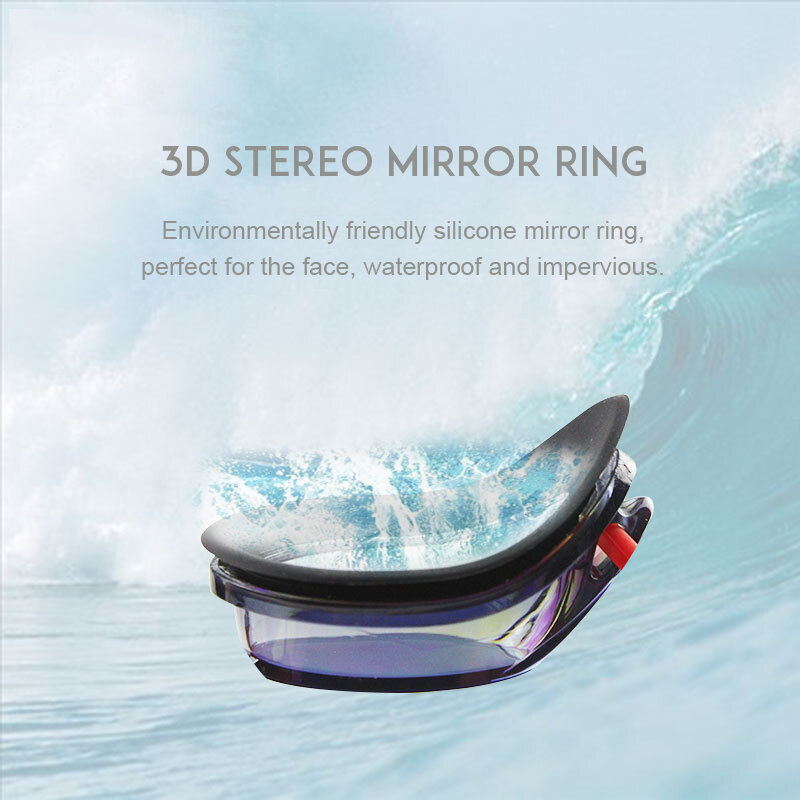 Professionele Concurrentie Zwembril Plating Anti-Fog Waterdicht Uv-bescherming Silicagel Duiken Bril Racing Bril