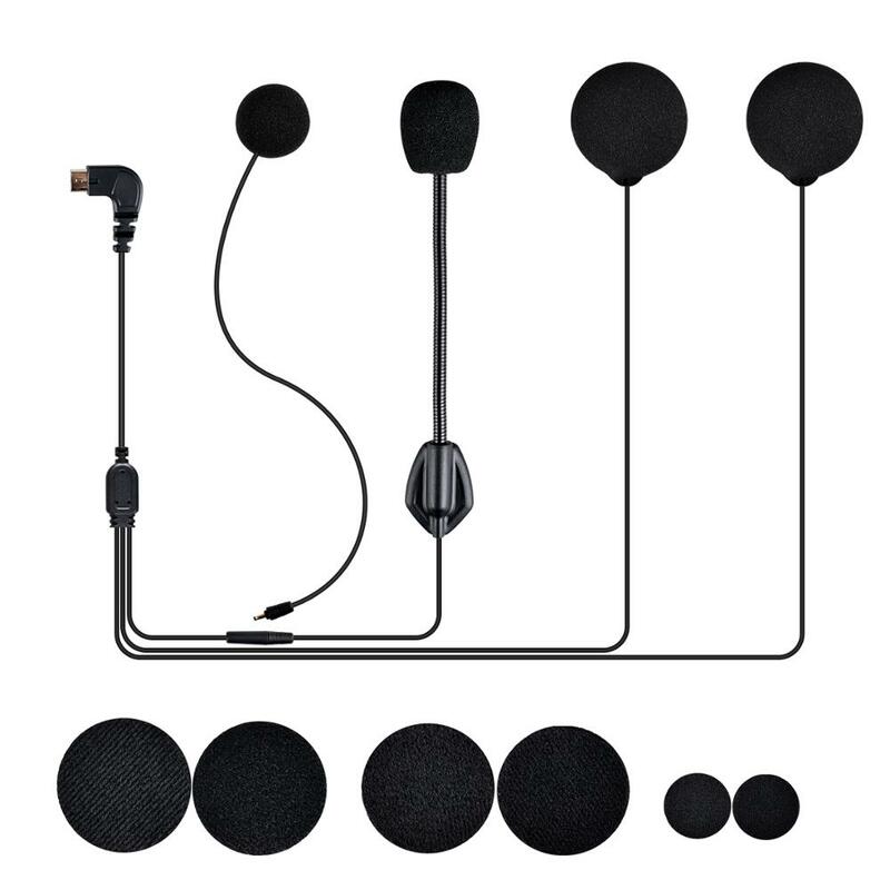 Fodsports-auriculares con micrófono para casco de motocicleta, intercomunicador Bluetooth, interfaz Micro DE 5 pines, FX6, FX6S