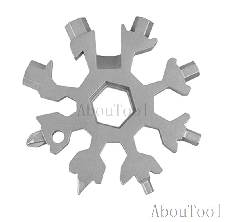 Klucz do kluczy 18 w 1 płatek śniegu kilka kieszeni narzędzie brelok klucz sześciokątny wielofunkcyjny uniwersalny obóz przetrwać zestaw do wędrówek na świeżym powietrzu