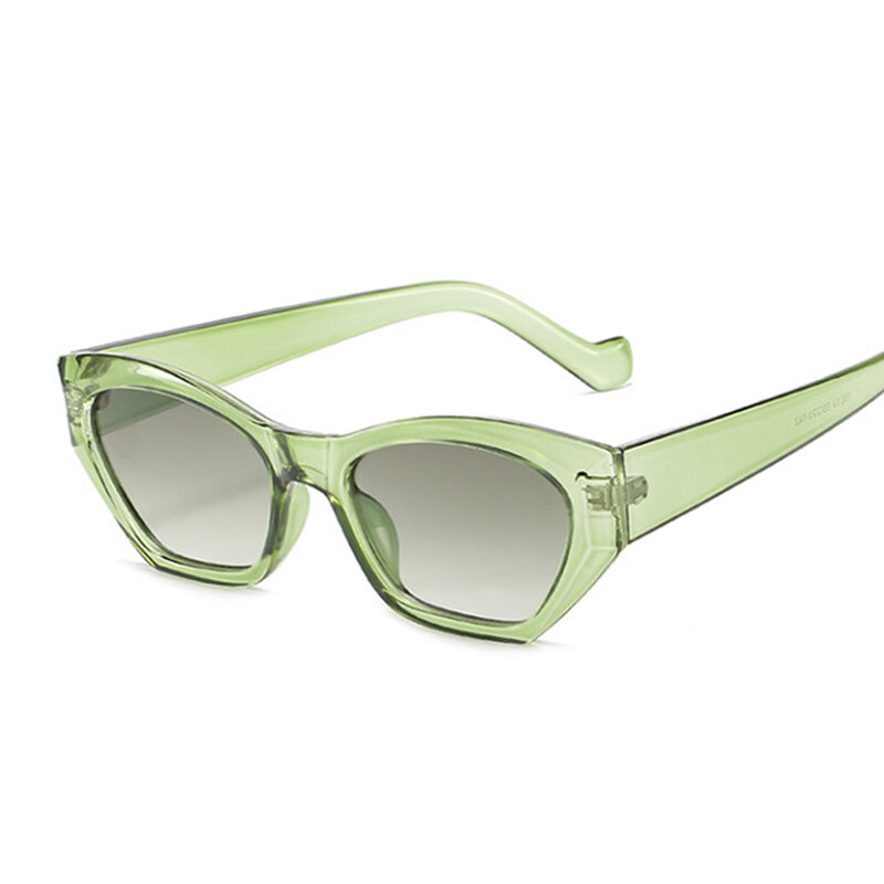 Óculos de sol Cat Eye para mulheres, design pequeno, marca, cores doces, gradiente, moda feminina