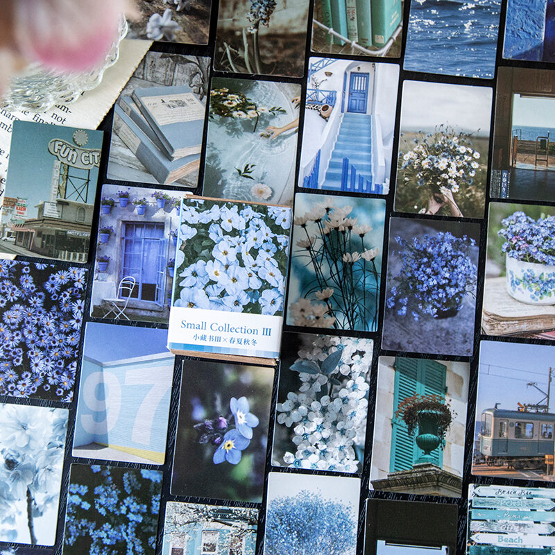 100 stücke Frühling sommer herbst winter Kraft Papier Mini Gruß Karte Vintage blume Postkarte Brief Umschlag Dekoration LOMO Karten