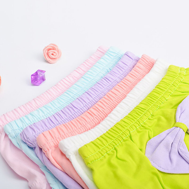 Crianças 100% algodão roupa interior calcinha meninas, bebê, infantil bonito grande arco shorts para crianças moda de alta qualidade cuecas presentes