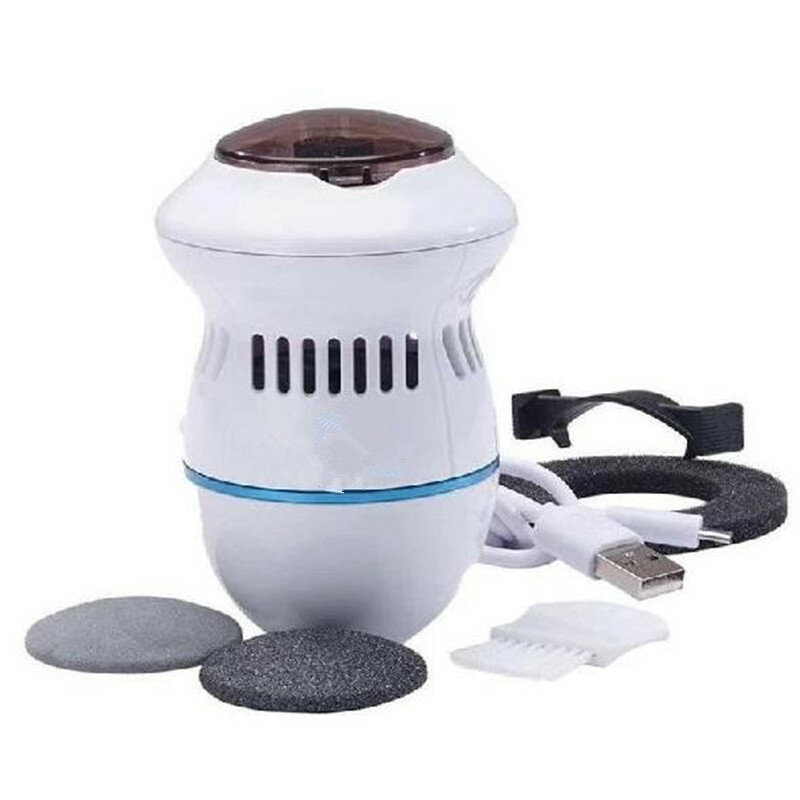 Lima de pies herramientas de pedicura masajeador de pies eléctrico cabeza de molienda redonda automáticamente Vacuums máquina de cuidado de pies carga USB 20 #4