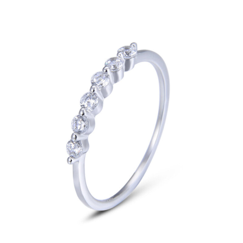 XINSOM minimaliste fiançailles 925 en argent Sterling anneaux pour femmes rose blanc violet CZ anneaux de mariage 2020 bijoux fins 20FEBR6