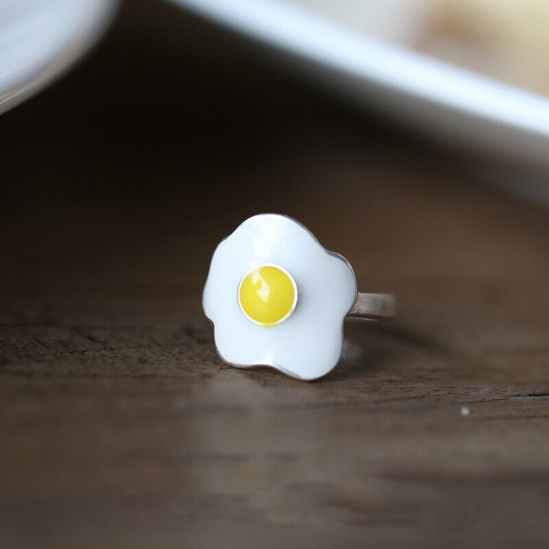 ไข่เงินสเตอร์ลิง925แหวนสำหรับของขวัญผู้หญิงที่น่ารักFingerแหวนเครื่องประดับOriginal Original 2020ใหม่