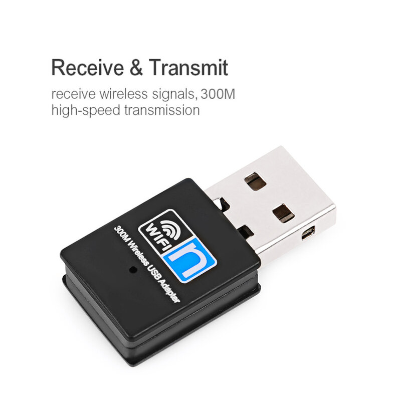 Bezprzewodowa Mini Adapter USB Wifi 802.11N 300Mbps 7603/8188 układu USB2.0 klucz odbiorczy karta sieciowa laptopa dla Windows 7/8/10/11
