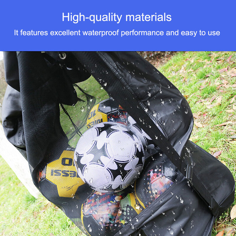 อุปกรณ์ฟุตบอลกระเป๋าบาสเกตบอลวอลเลย์บอลขนาดใหญ่กระเป๋าใส่ลูกบอล Heavy Duty กระเป๋าใส่ลูกบอลตาข่ายกระเป๋าขนาดใหญ่ความจุฟุตบอลกระเป๋า