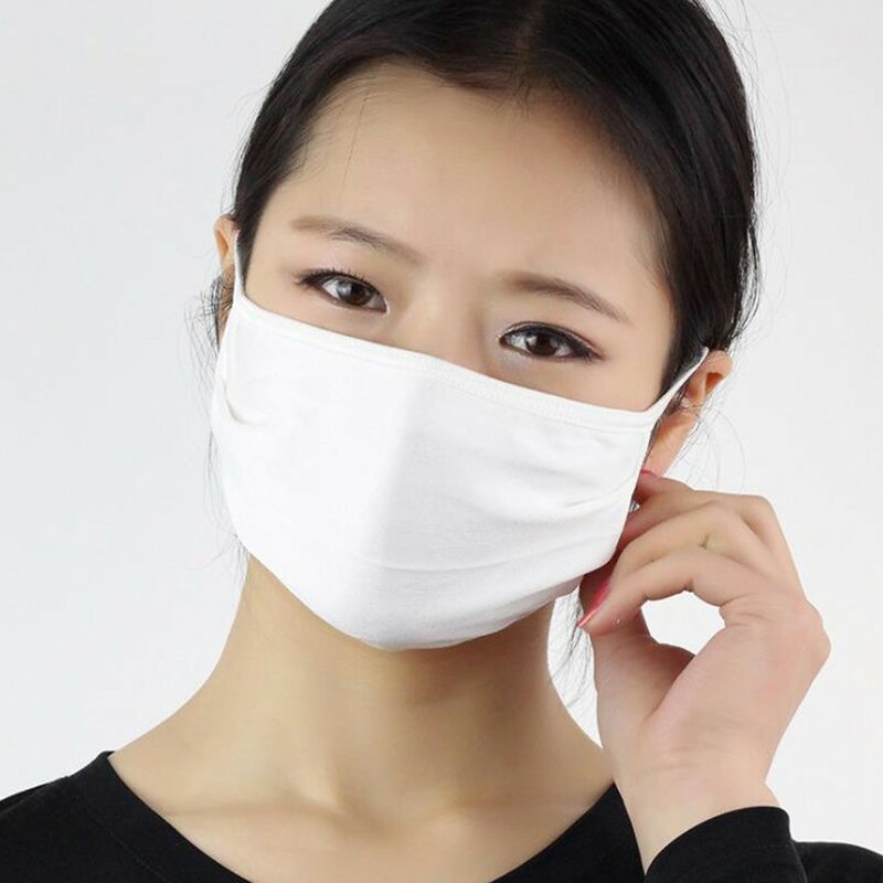 Reusable Silk Mask 2 layer Protective mask washable Filter PM2.5 Air Filtration cover dust-proof Anti-fog Used with Mask gasket%