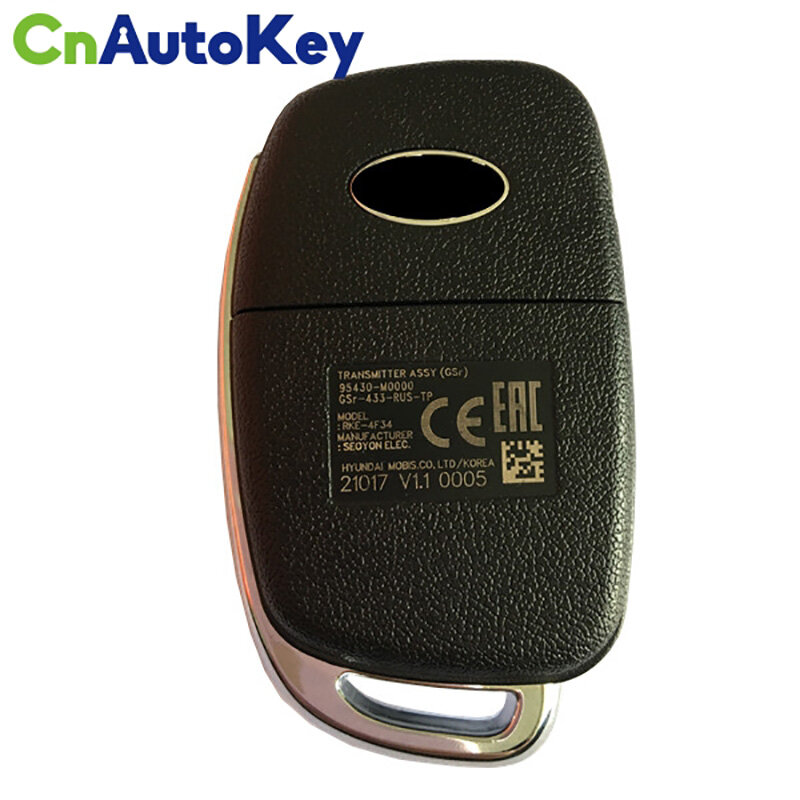 Voor Hyundai 2016 Creta Flip Key Auto Remote 433Mhz 4d60 Chip Onderdeelnummer 95430-m0000